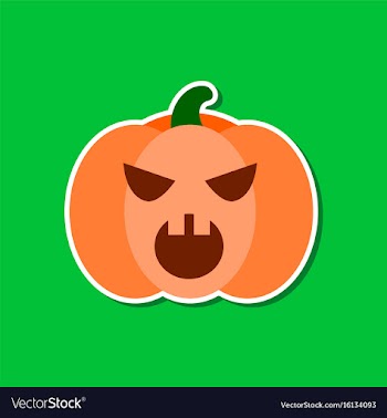 Paper sticker on stylish background halloween vector image