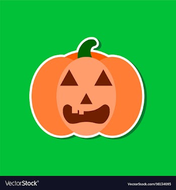 Paper sticker on stylish background halloween vector image