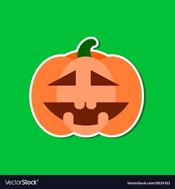 Paper sticker on stylish background halloween vector image