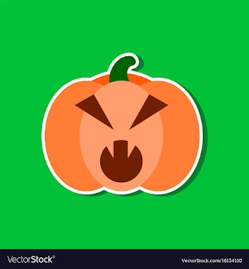 Paper sticker on stylish background halloween vector image