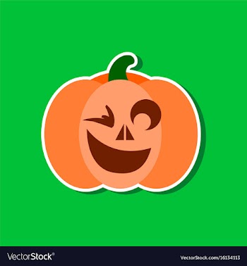 Paper sticker on stylish background halloween vector image