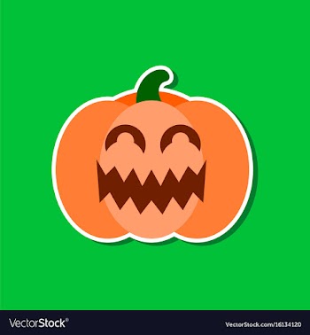 Paper sticker on stylish background halloween vector image