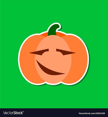 Paper sticker on stylish background halloween vector image