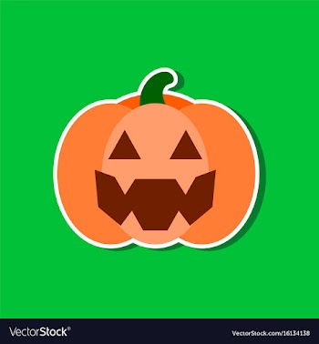 Paper sticker on stylish background halloween vector image