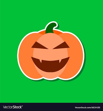 Paper sticker on stylish background halloween vector image