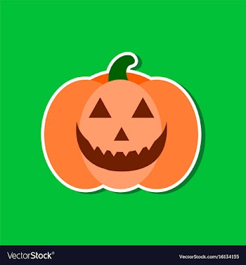 Paper sticker on stylish background halloween vector image