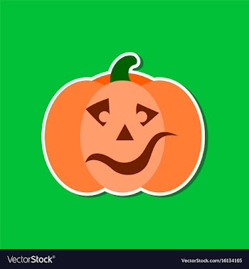 Paper sticker on stylish background halloween vector image