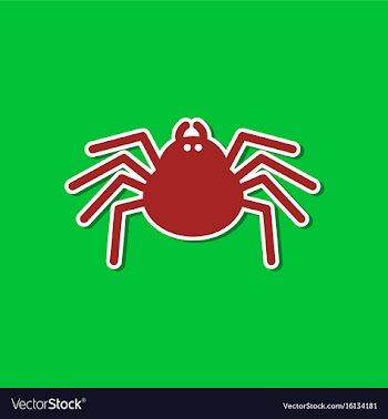 Paper sticker on stylish background halloween vector image