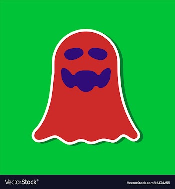 Paper sticker on stylish background halloween vector image