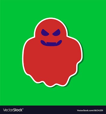 Paper sticker on stylish background halloween vector image