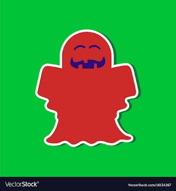 Paper sticker on stylish background halloween vector image