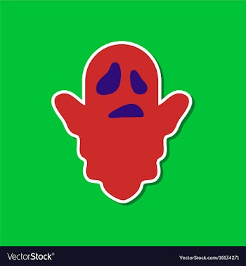 Paper sticker on stylish background halloween vector image