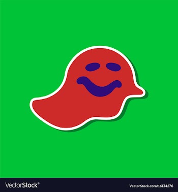 Paper sticker on stylish background halloween vector image