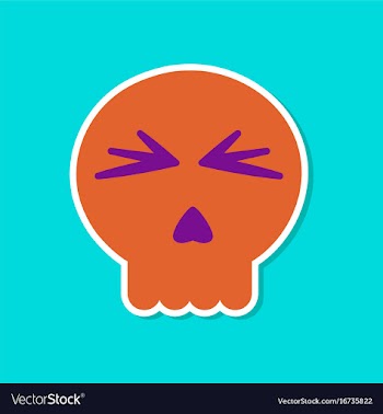 Paper sticker on stylish background halloween vector image