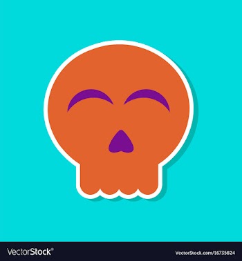 Paper sticker on stylish background halloween vector image