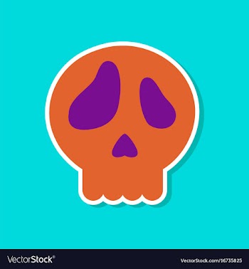 Paper sticker on stylish background halloween vector image