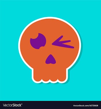 Paper sticker on stylish background halloween vector image