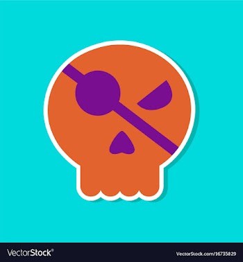 Paper sticker on stylish background halloween vector image