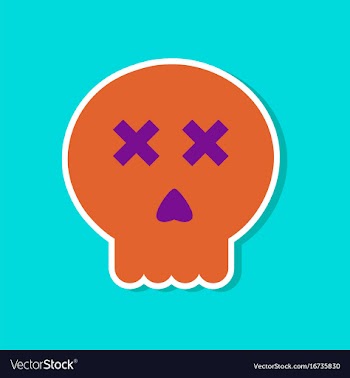 Paper sticker on stylish background halloween vector image