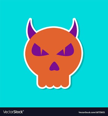 Paper sticker on stylish background halloween vector image