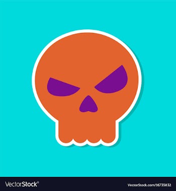 Paper sticker on stylish background halloween vector image