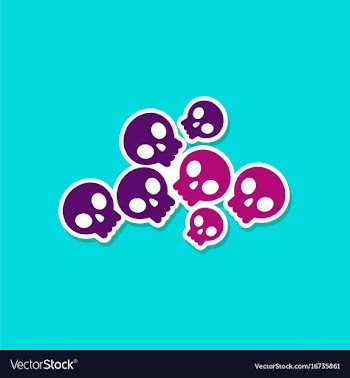 Paper sticker on stylish background halloween vector image