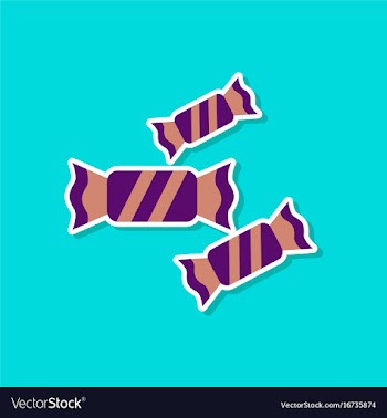 Paper sticker on stylish background halloween vector image