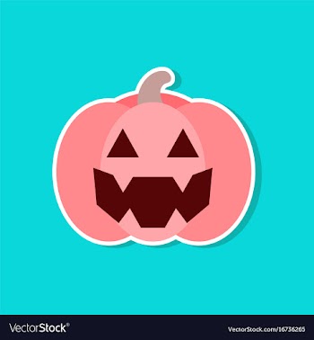 Paper sticker on stylish background halloween vector image