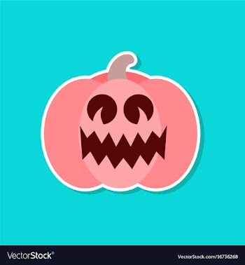 Paper sticker on stylish background halloween vector image