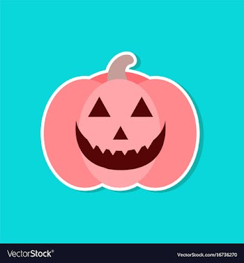 Paper sticker on stylish background halloween vector image
