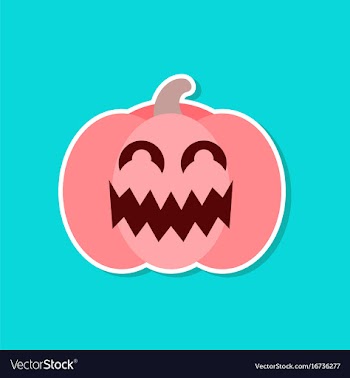 Paper sticker on stylish background halloween vector image