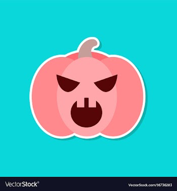 Paper sticker on stylish background halloween vector image