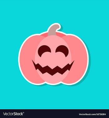Paper sticker on stylish background halloween vector image