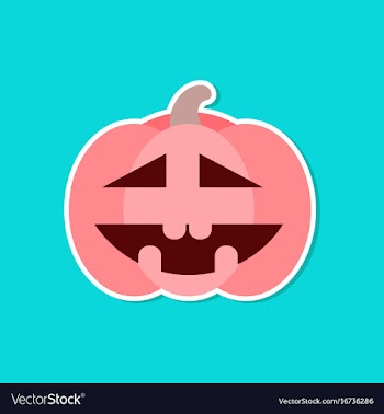 Paper sticker on stylish background halloween vector image