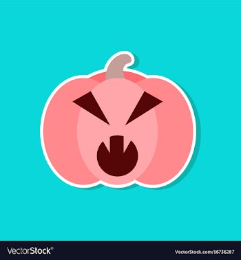 Paper sticker on stylish background halloween vector image