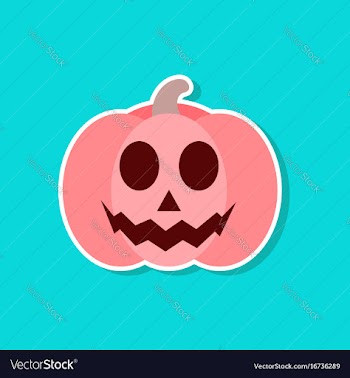 Paper sticker on stylish background halloween vector image