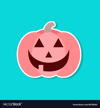 Paper sticker on stylish background halloween vector image