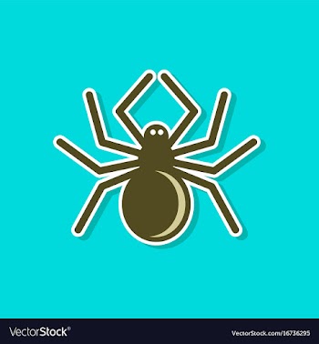 Paper sticker on stylish background halloween vector image