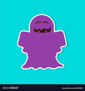 Paper sticker on stylish background halloween vector image