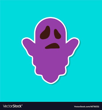 Paper sticker on stylish background halloween vector image