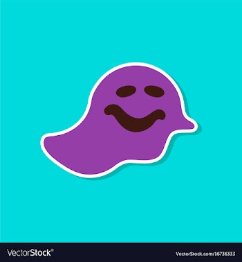 Paper sticker on stylish background halloween vector image