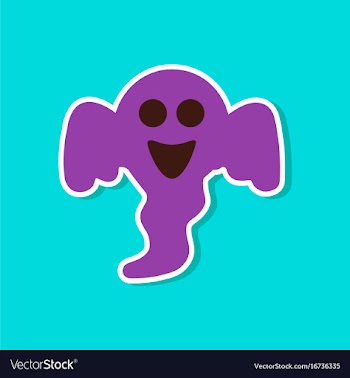 Paper sticker on stylish background halloween vector image