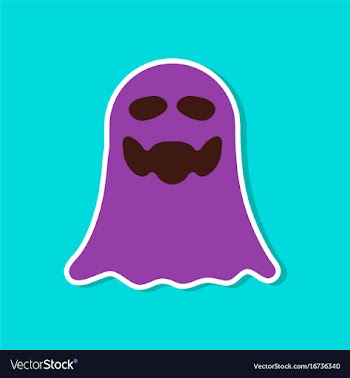 Paper sticker on stylish background halloween vector image