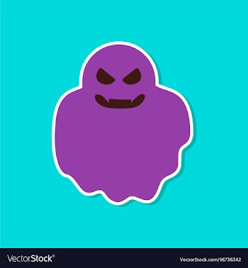Paper sticker on stylish background halloween vector image