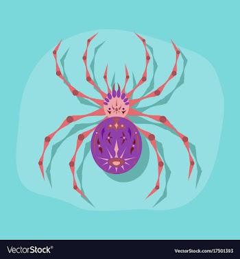 Paper sticker on stylish background halloween vector image