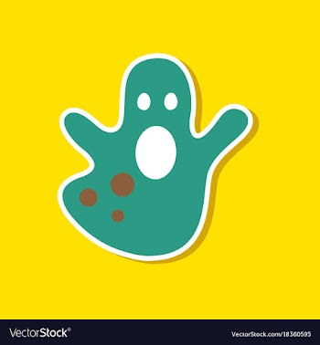 Paper sticker on stylish background halloween vector image