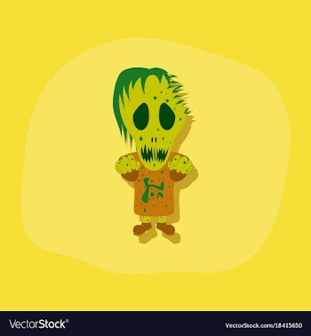 Paper sticker on stylish background halloween vector image