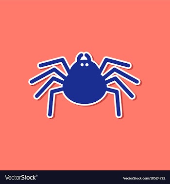 Paper sticker on stylish background halloween vector image