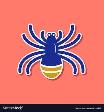Paper sticker on stylish background halloween vector image