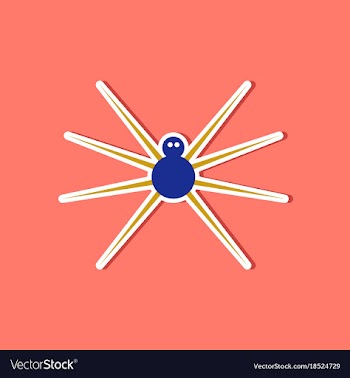 Paper sticker on stylish background halloween vector image